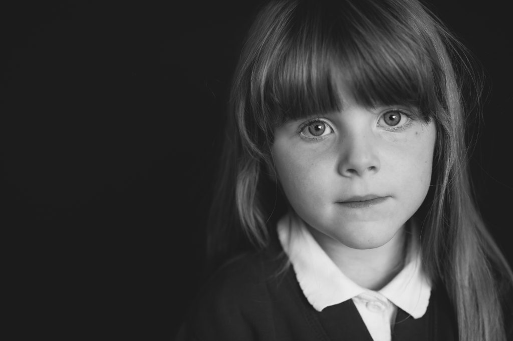 girl looking pensive