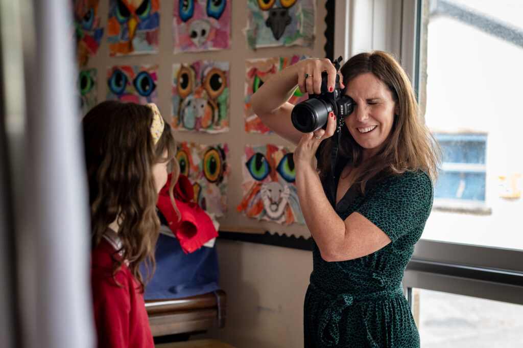 Claire Batey Unscripted Portraits Photographer at work